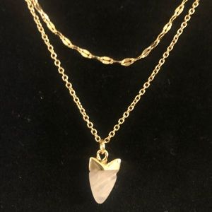 Stone gold necklace